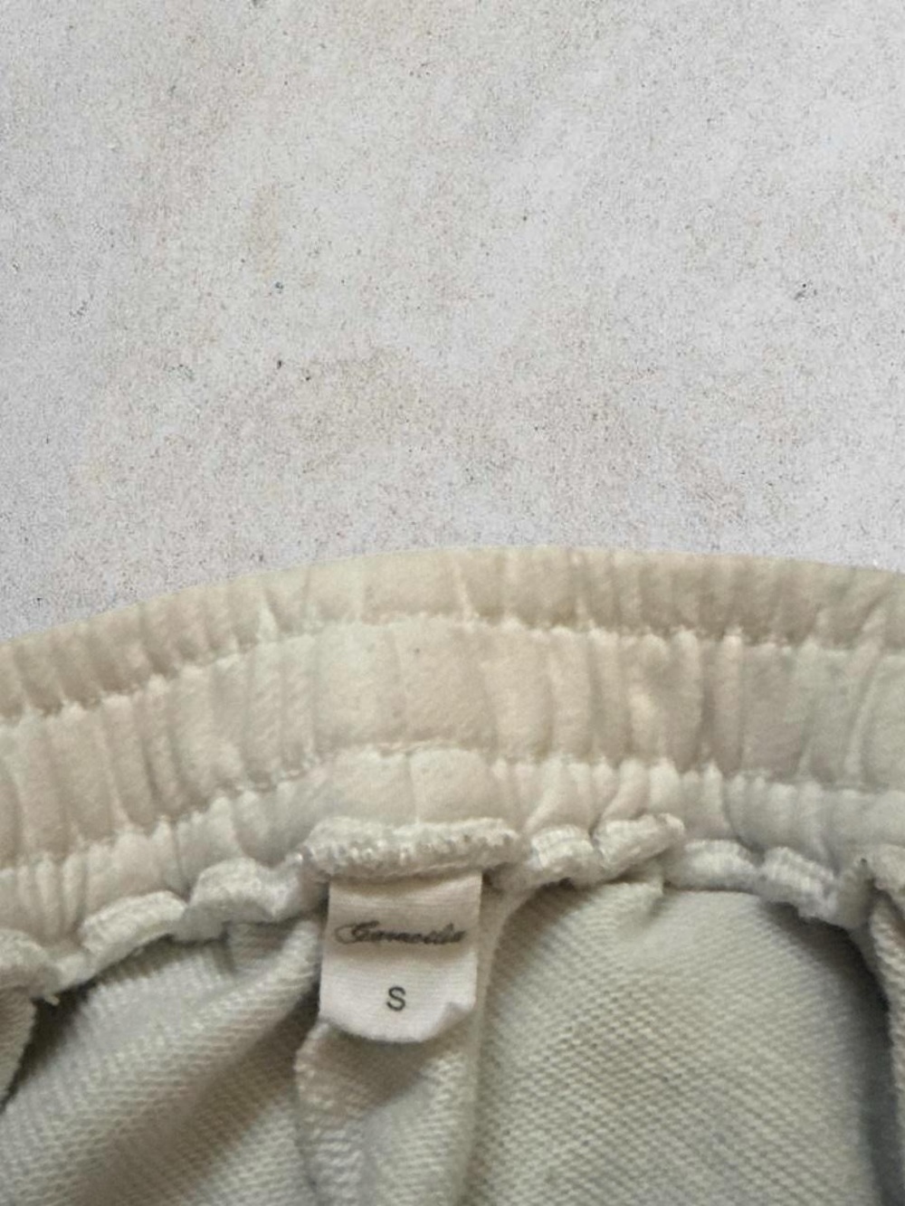 Neutral Cream/white Drawstring Sweatpants - Picture 3 of 3